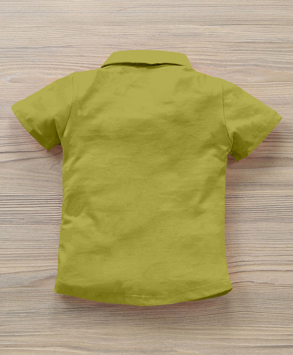 BRUCEWANE Regular Fit Half Sleeve Soft Fabric Parrot Half Shirt for Kids